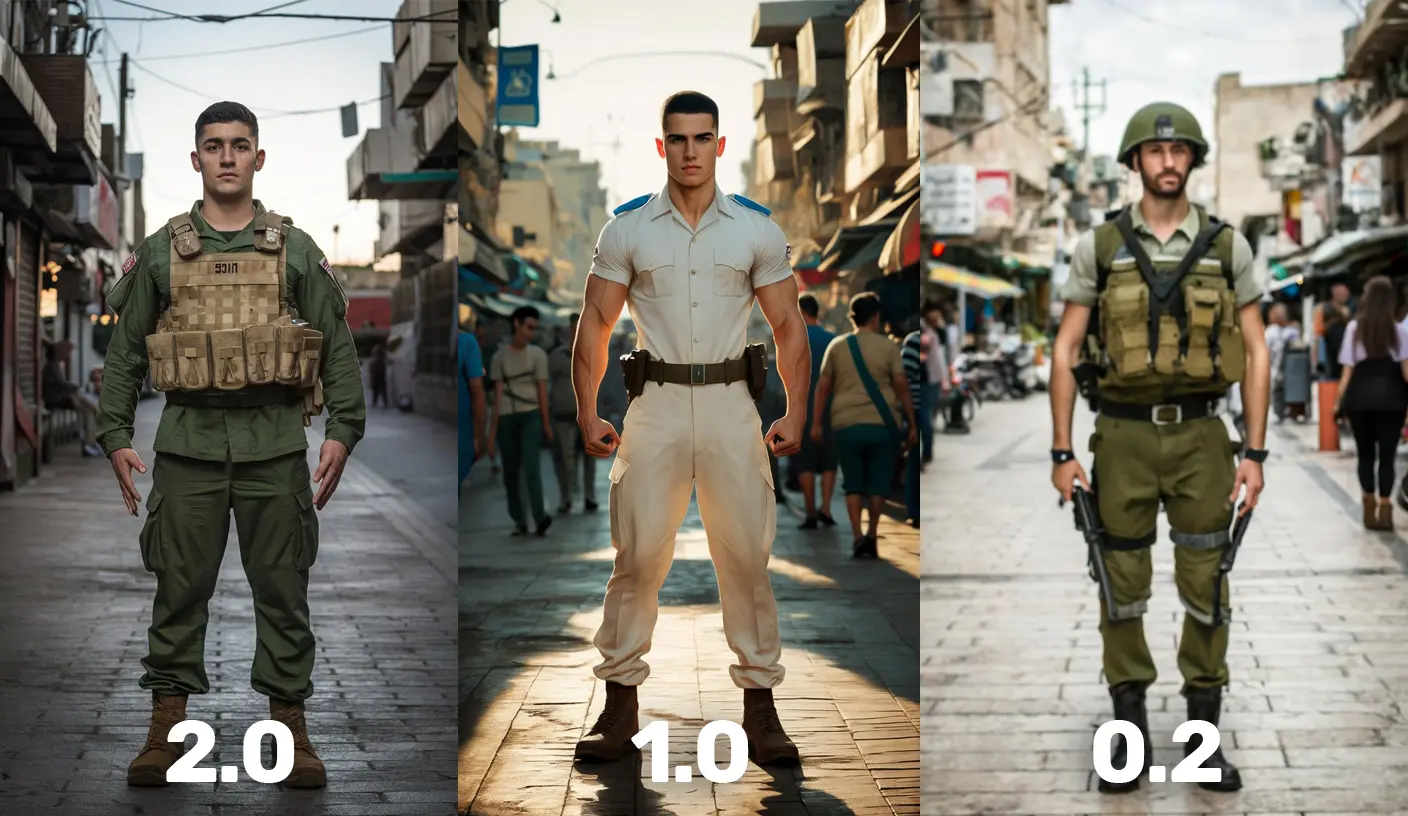 השוואה בין 3 הגרסות של Ideogram.
