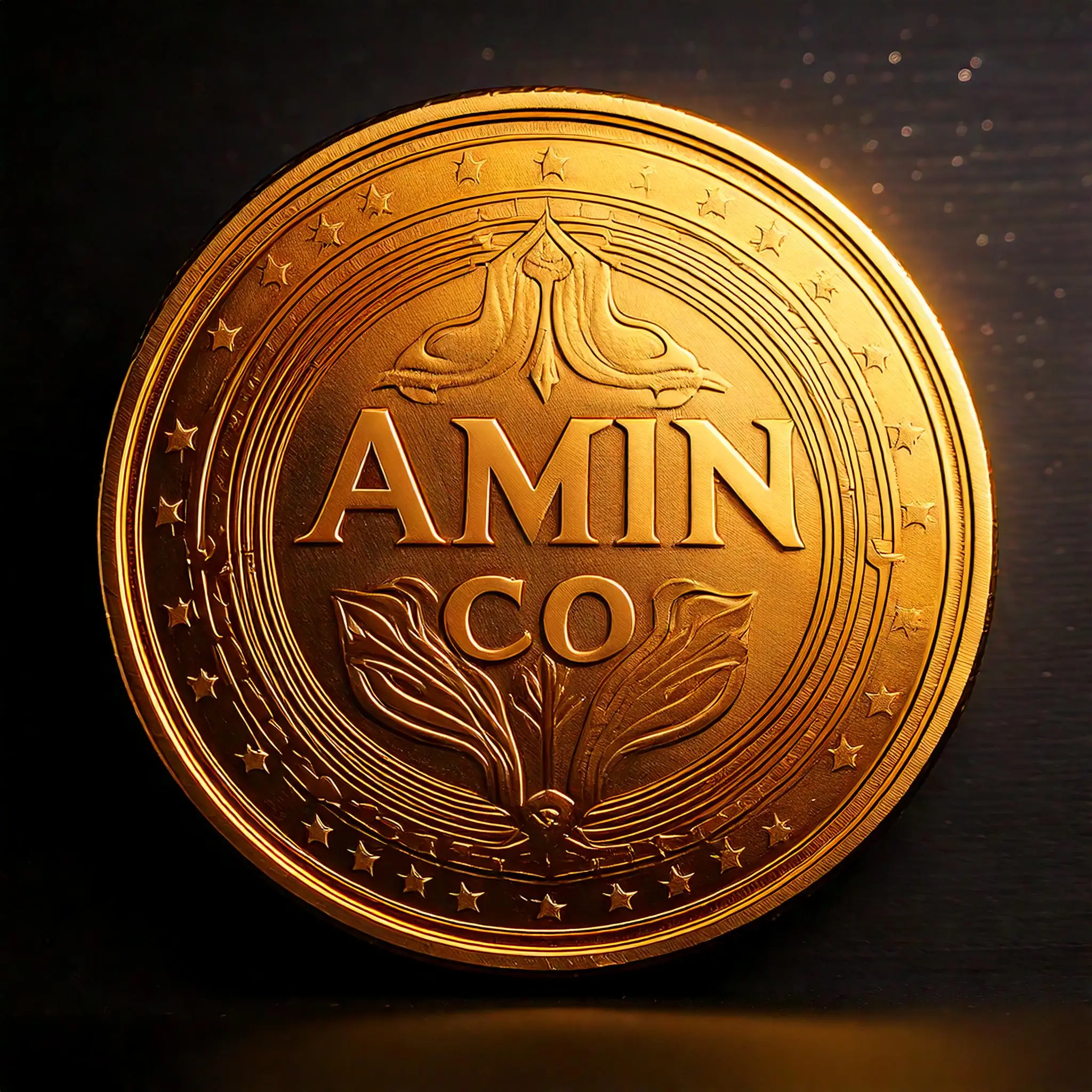 מטבע מזהב שכתור עליו amir co