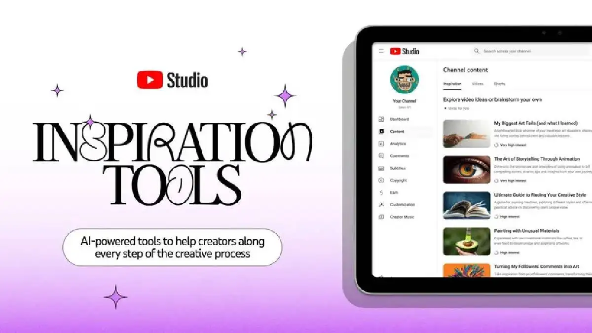 צילום מסך של Insparation tools מתוך יוטיוב סטודיו