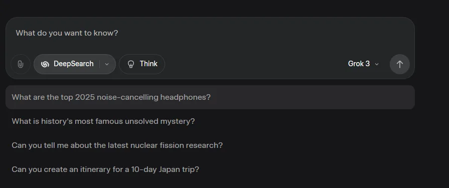 Deep research עם Grok