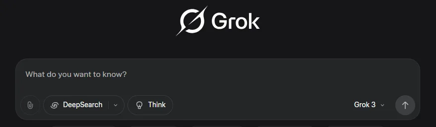 ממשק משתמש Grok