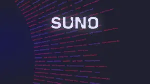 Suno כתוב במרכז התמונה