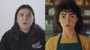 2 תמונות אחת בלי פיצר Act-One ואחד עם הפיצר