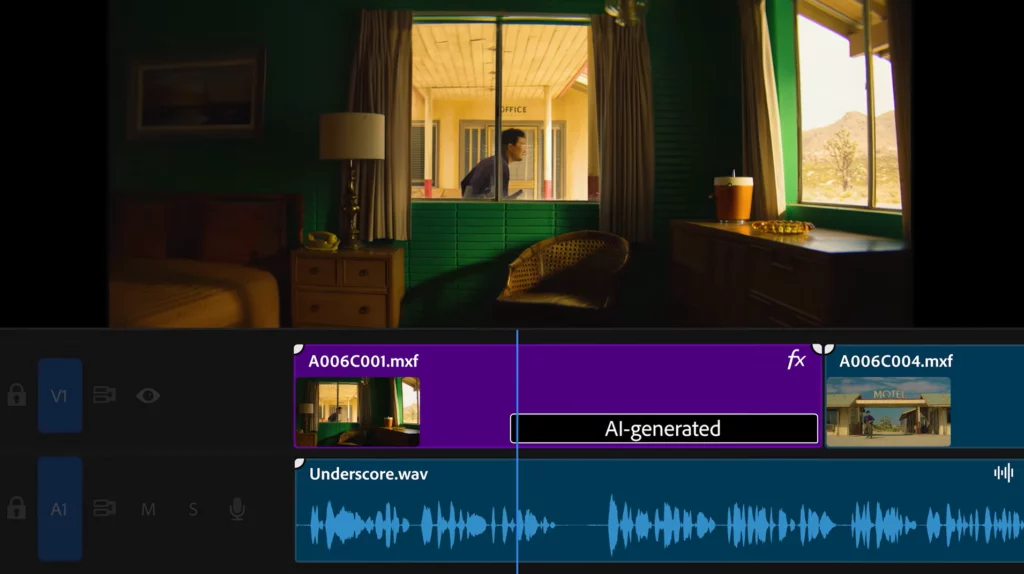 הארכת סרטונים עם Generative Extend בתוכנת Premiere