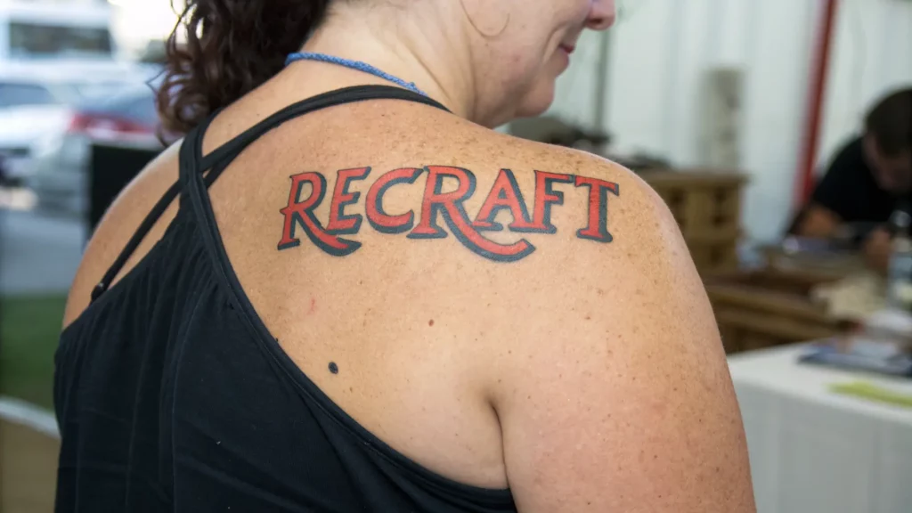 צילום מסך שממחיש את השימוש בכלי הבינה המלאכותית Recraft