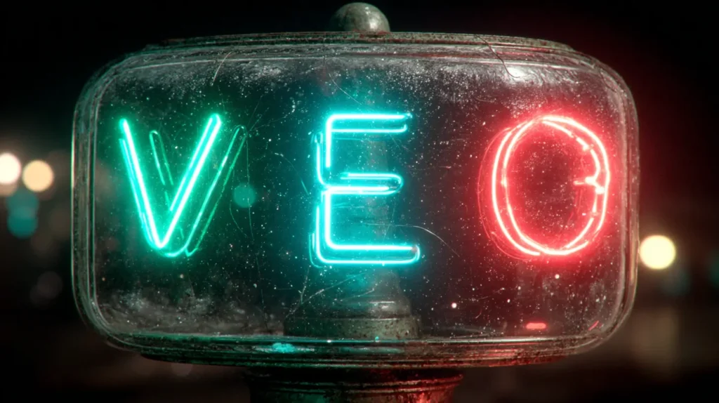 טקטס במרכז התמונה VEO