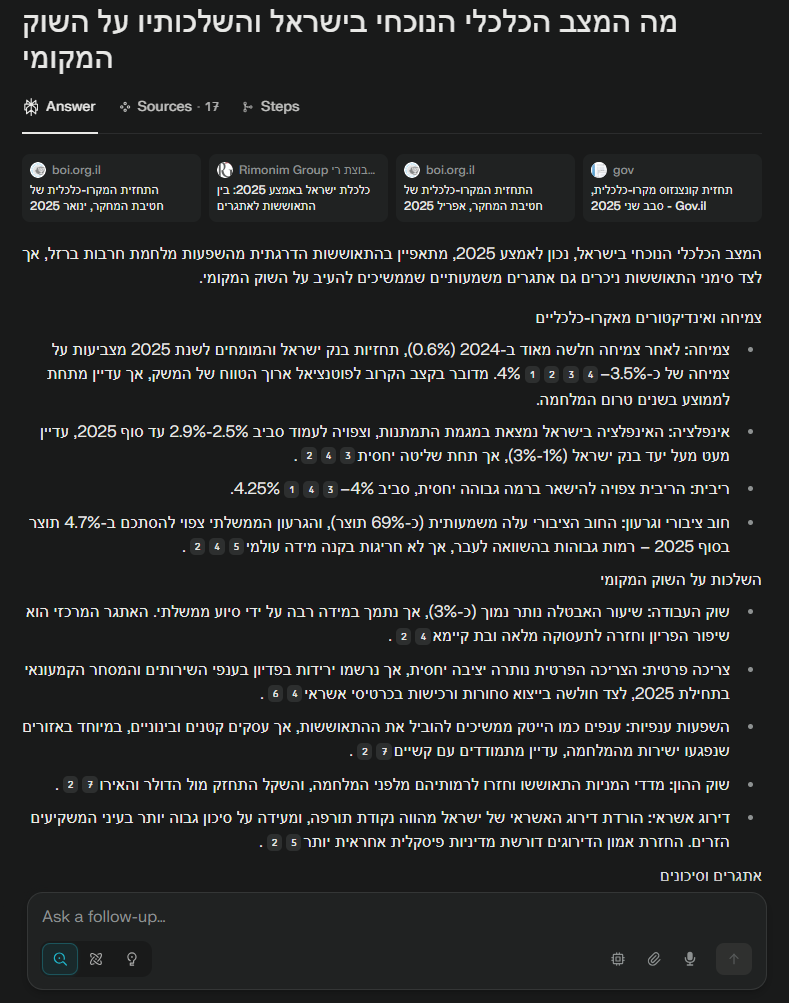 שאלה ותשובה Perplexity