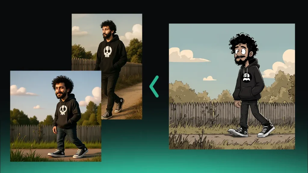 דוגמה לעריכת תמונה בLM Arena