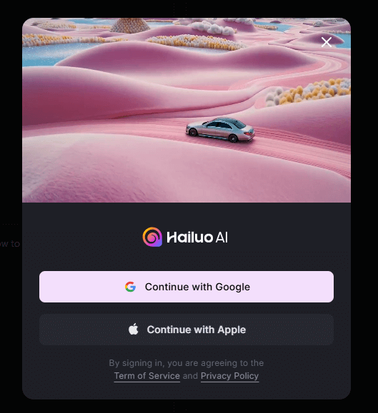 התחברות לhailuoai