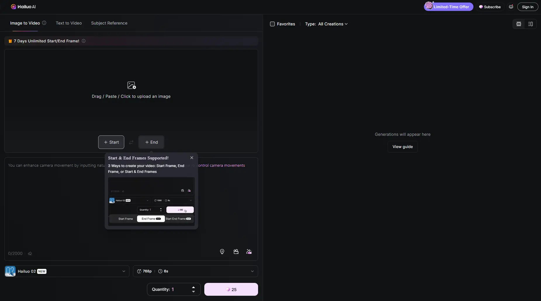 יצירת וידאו עם hailuoai