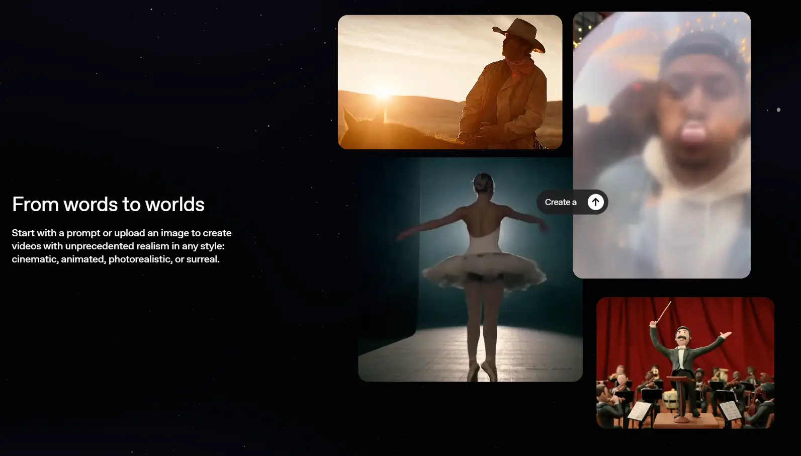 צילום מסך מאתר Sora