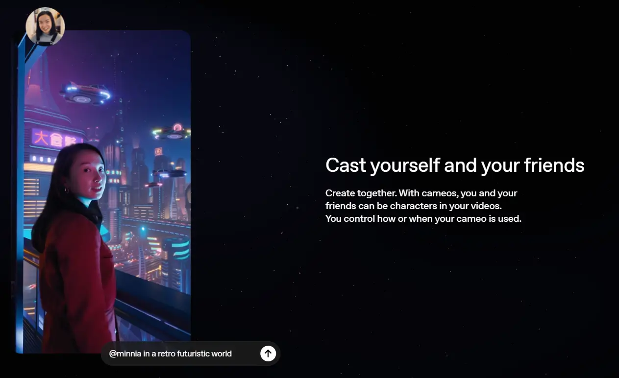 צילום מסך מאתר Sora