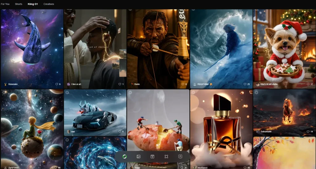 יצירות וסרטונים שנוצרו על ידי Kling O1