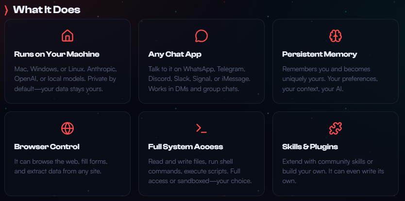 הפיצ'רים של Clawdbot