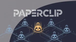 המחשה של חברת סוכני AI עם paperclip