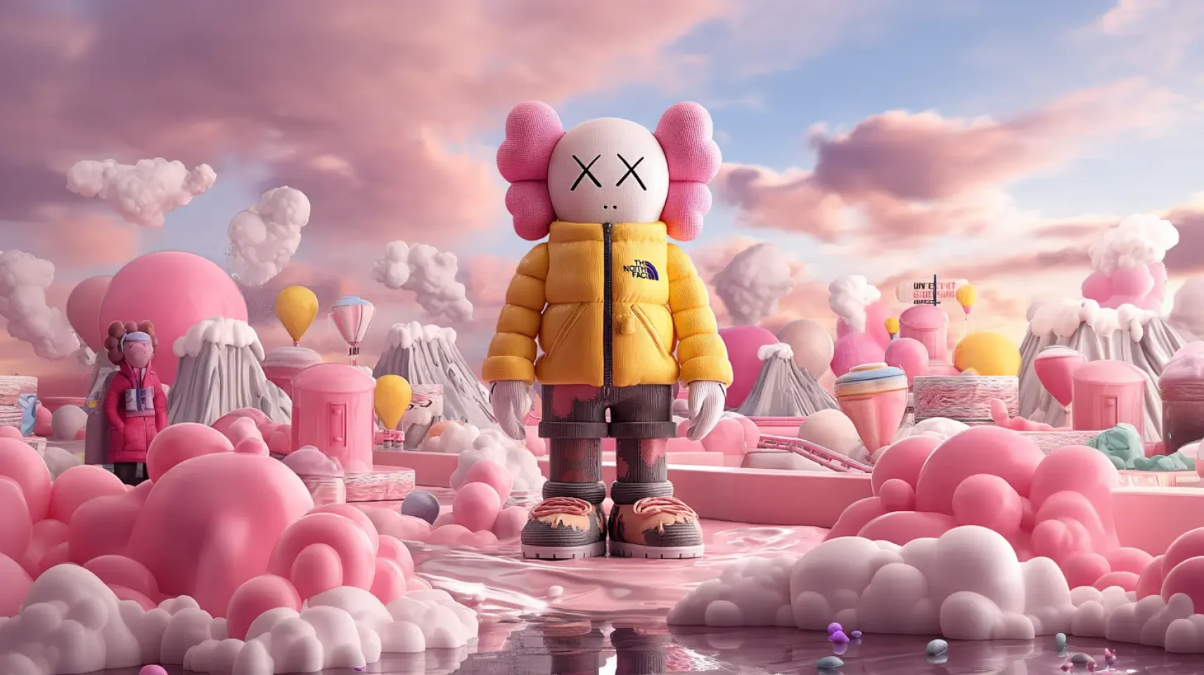 דמות תלת מימדית בעולם ורוד